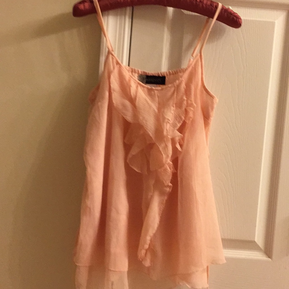 Beautiful spaghetti strap peach blouse size M